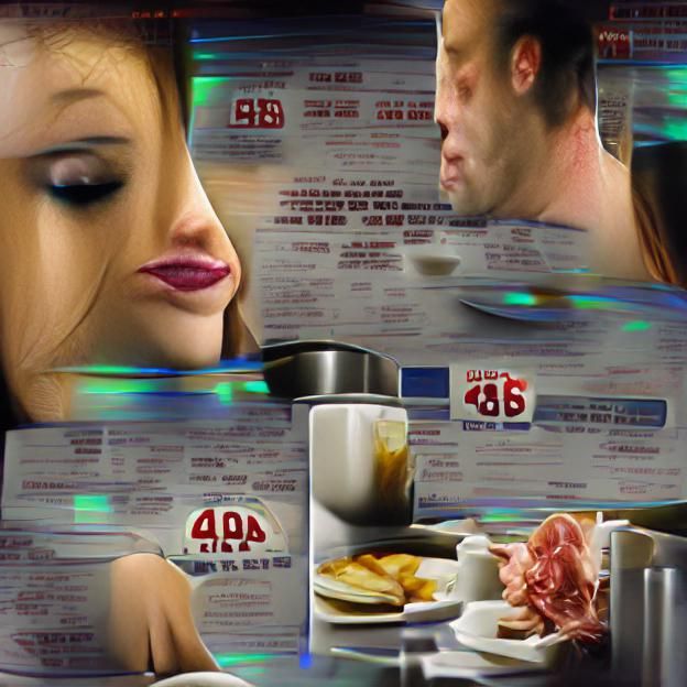 Diner Noir: A Retro Scene in Digital Art