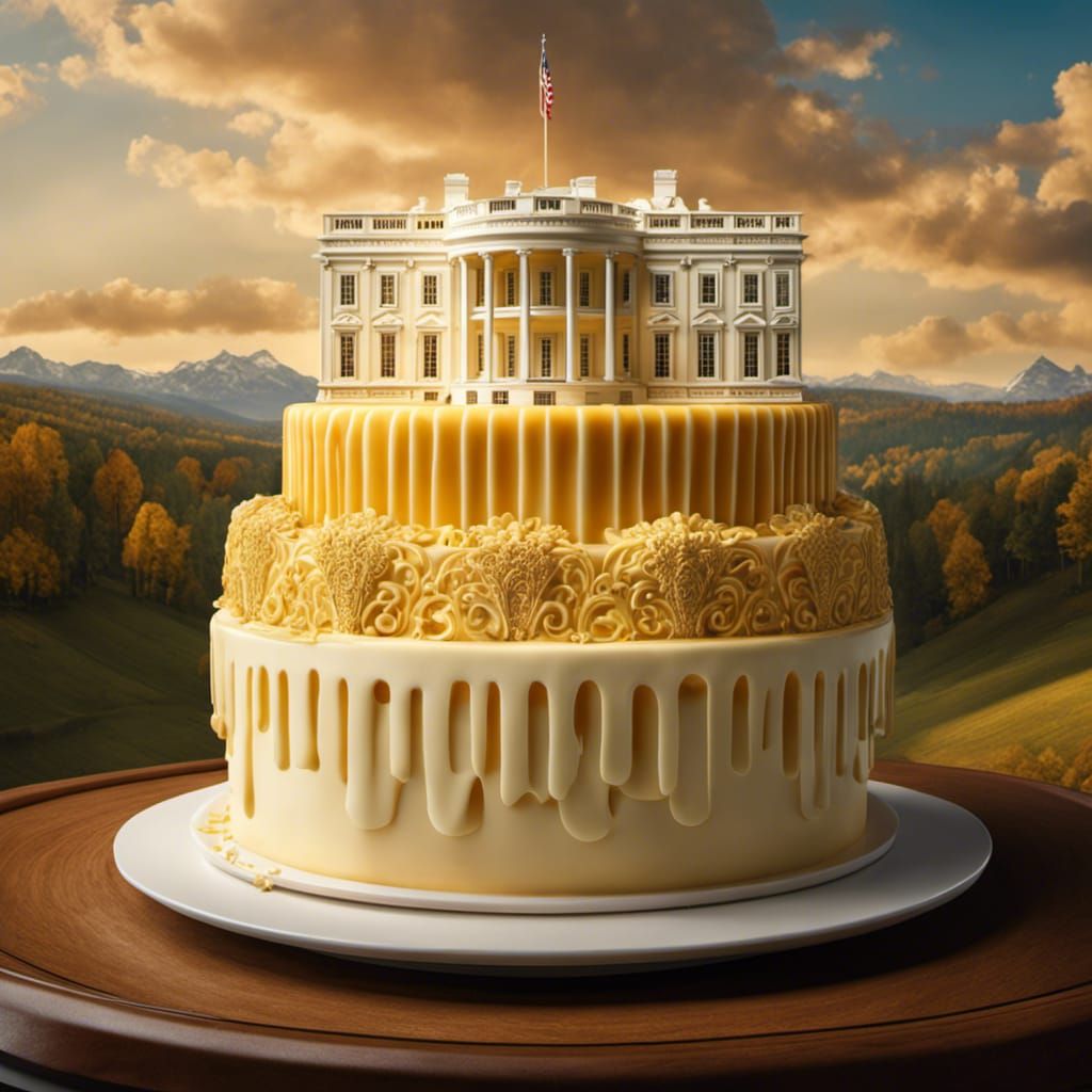 White house made out of cheese