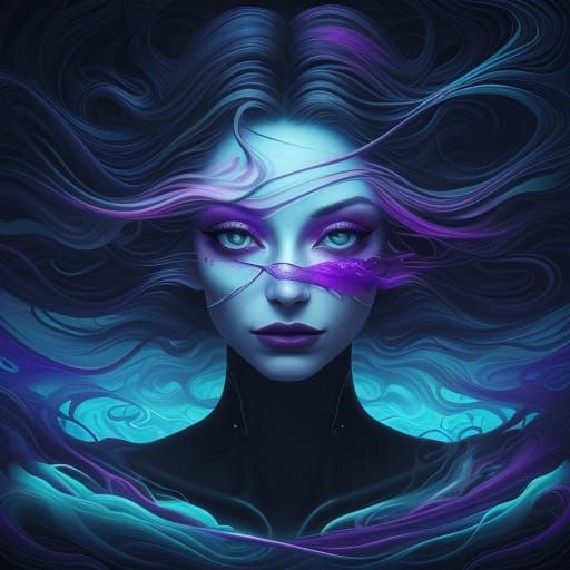 Surreal Mind's Eye in Vibrant Neon Colors