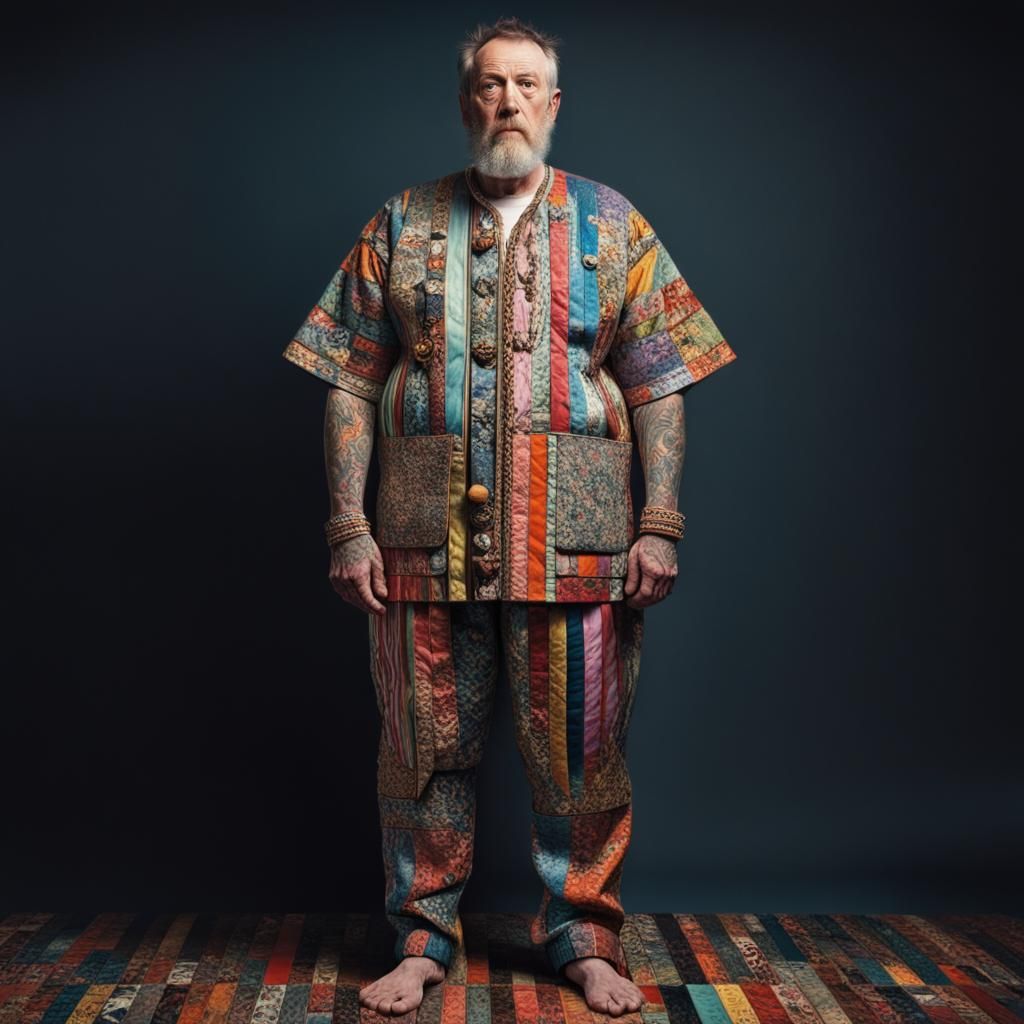 Maximalist Portrait of a Prisoner in Extravagant Detail