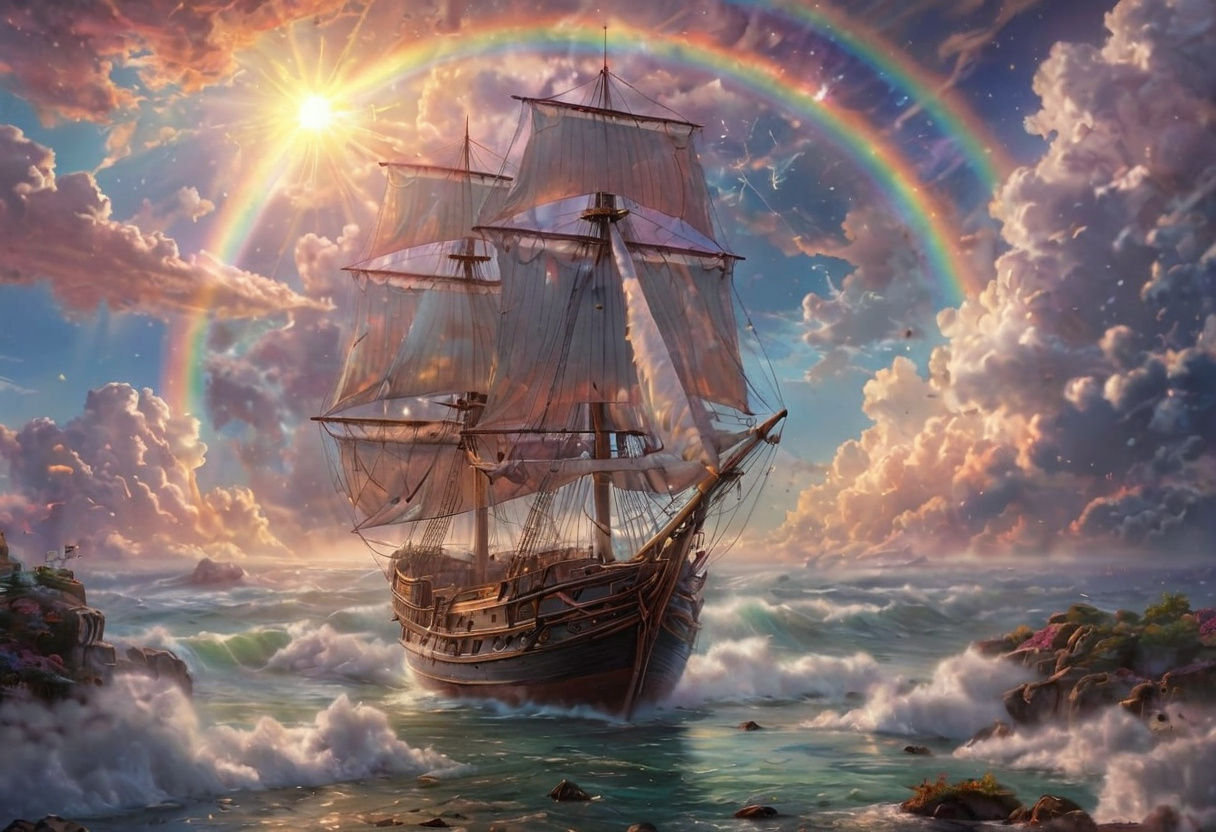 Ethereal Cosmic Rainbow in Heavenly Soft Focus