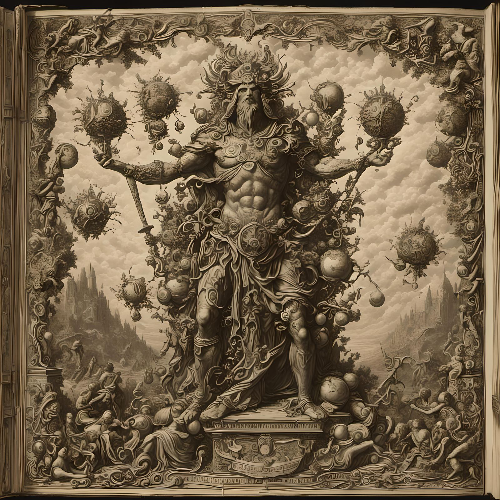 Romantic Faerie Cowboy Couple in Neo-Primitivism Style