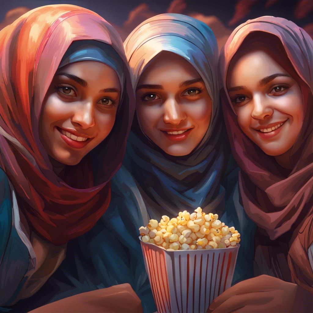Cinema Joy: Teenage Girls in Hyperdetailed Portrait