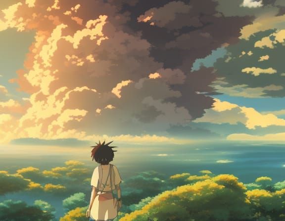 zephyr Studio Ghibli, Anime Key Visual, by Makoto Shinkai, Deep Color, Intricate, 8k resolution concept art, Natural Lig...