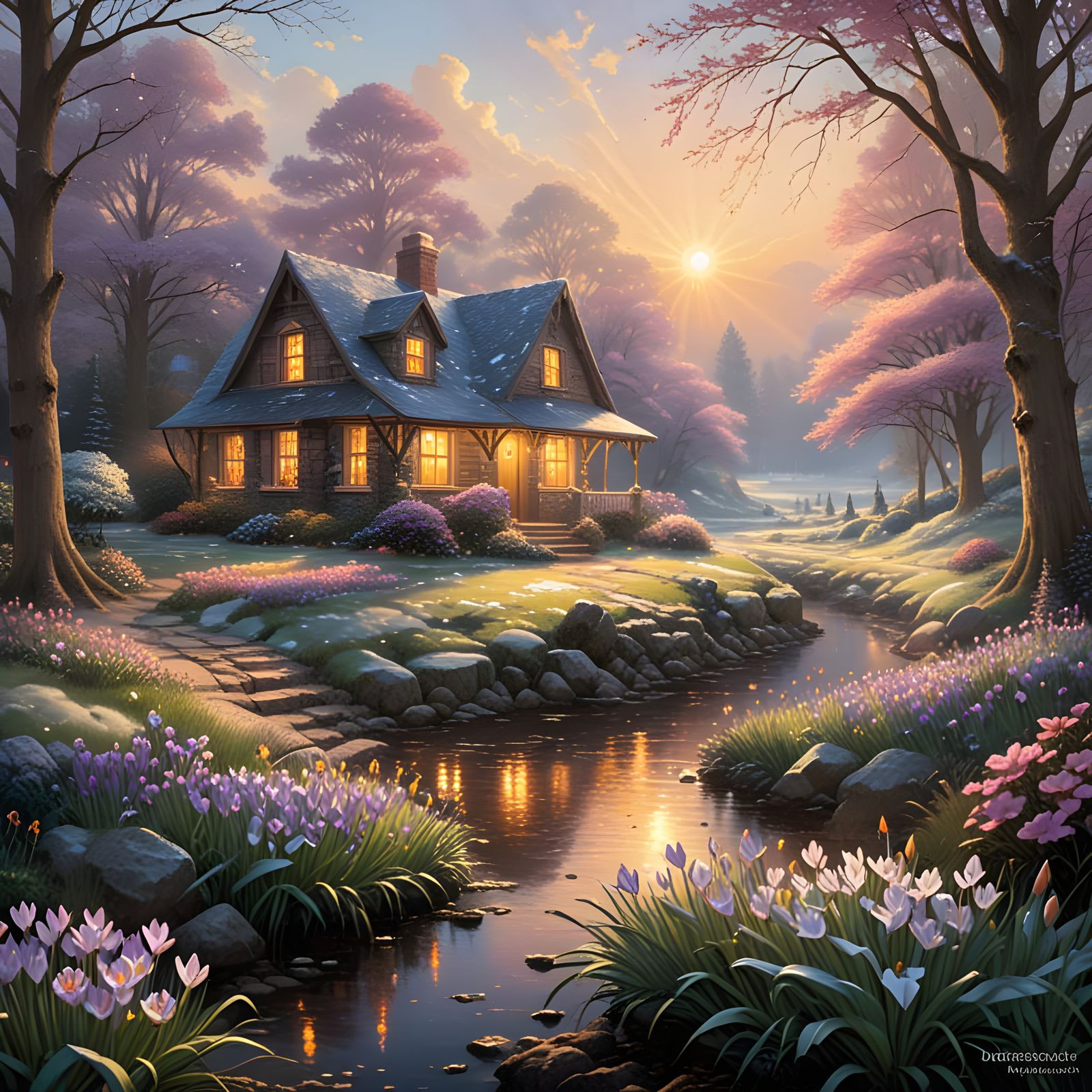 Whispers of Spring in Ethereal Bloom