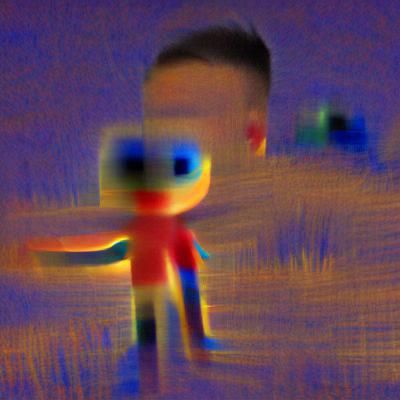 Abstract 8K Image of a Small Man