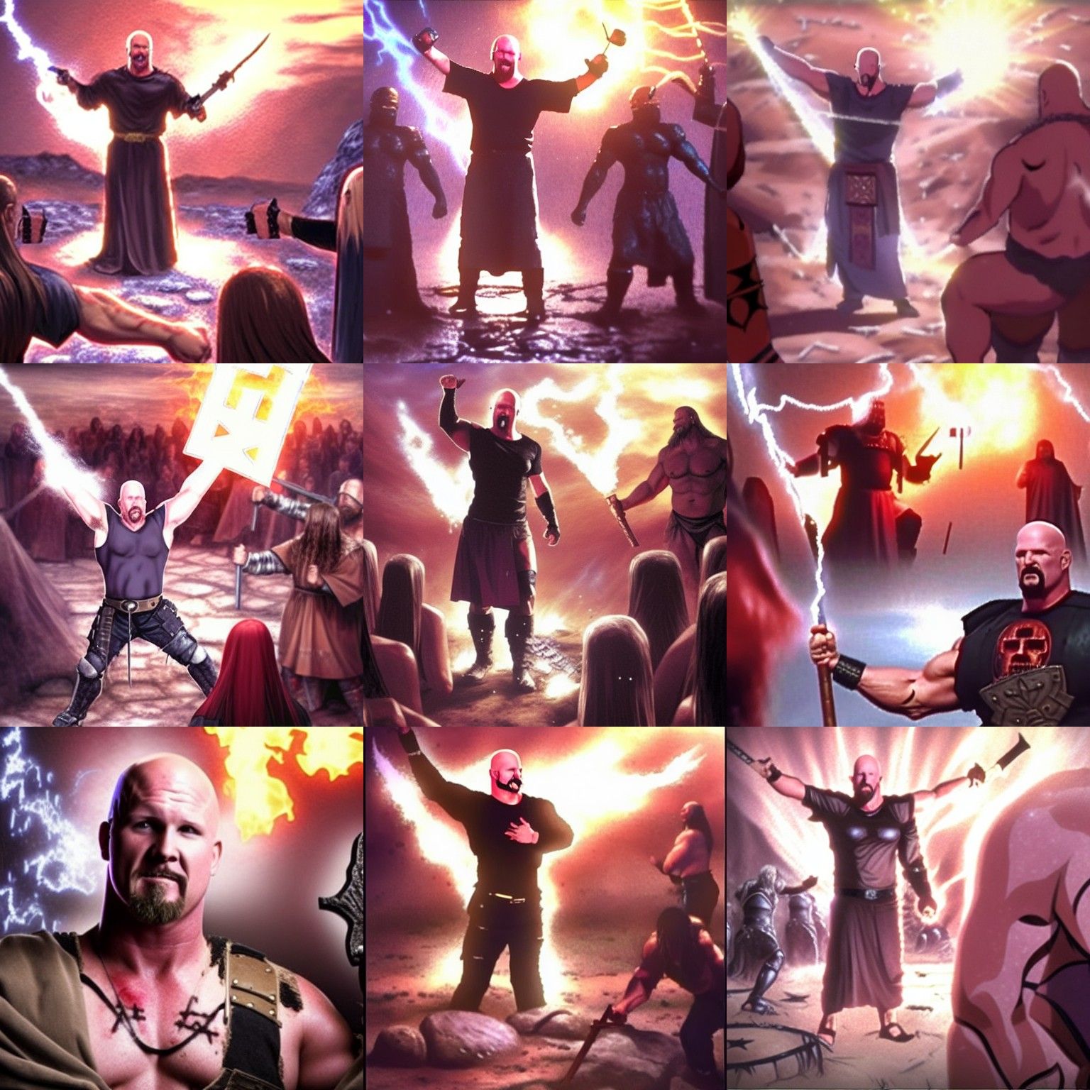 Stone Cold Steve Austin as a Berserker