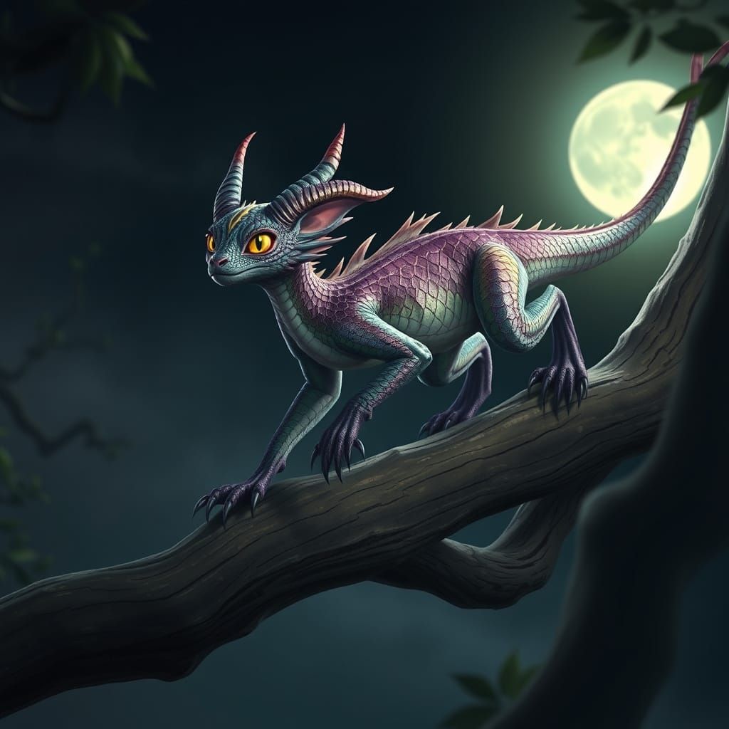 Majestic Dragon Cat Hybrid in Iridescent Hues