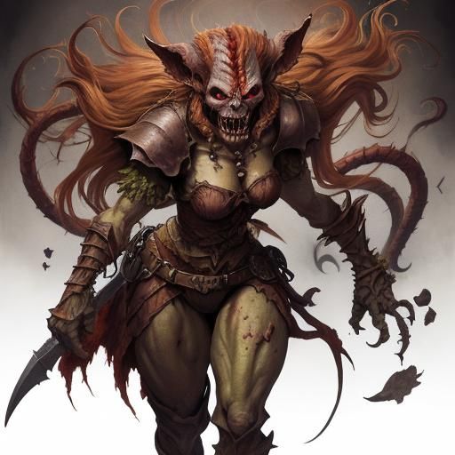 Disgusting Beautiful Hobgoblin Princess Portrait