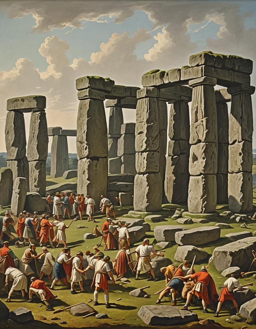 Stonehenge Construction in Neoclassical Style