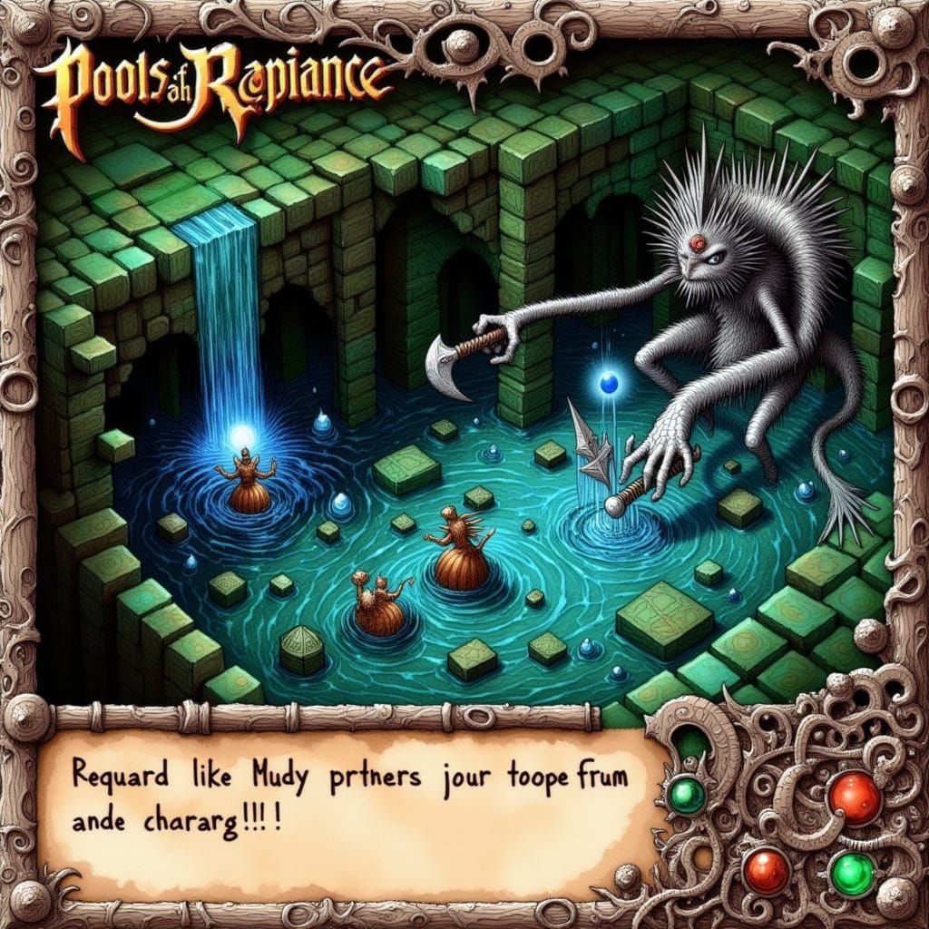 8-Bit D&D Pools of Radiance Game Art