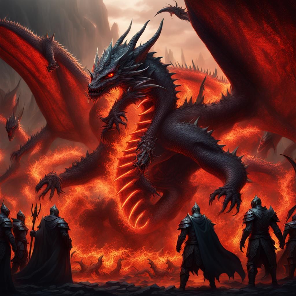 Hell King Dragon Commands Demon Army