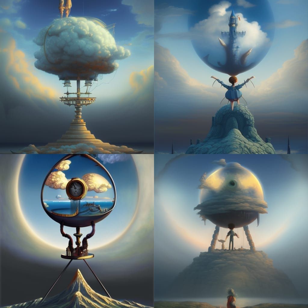 Digital hourglass, clock, time machine, by Anne Stokes, Victo Ngai, Stanley Donwood, Nicola Samori, Steven Belledin and ...