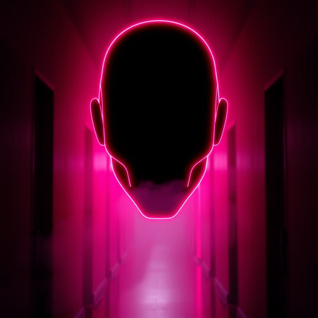 Cyberpunk Identity Crisis in Neon Haze