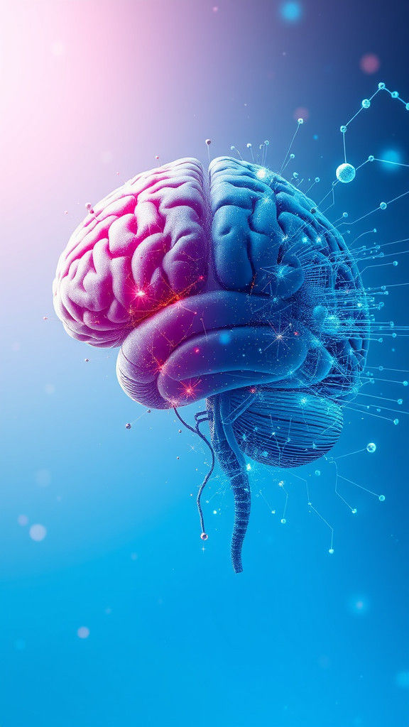 Abstract Quantum Brain Fusion in Sci-Fi Style