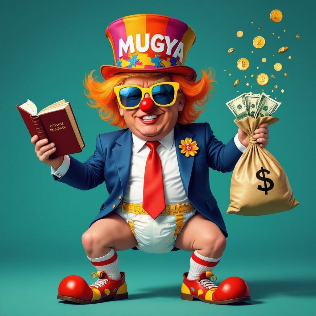 Whimsical Donald Trump Caricature in Steadman Style