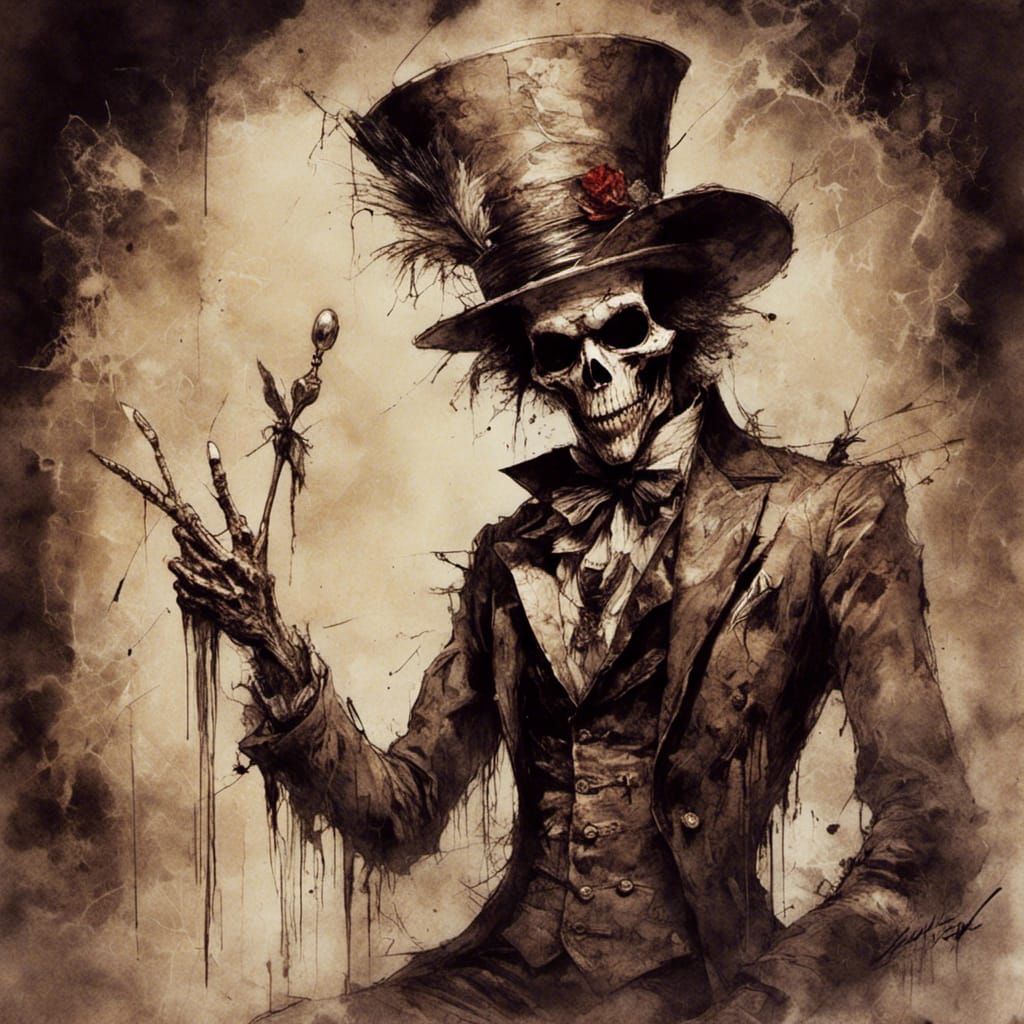 Baron Samedi's Macabre Voodoo Dance in Inked Style
