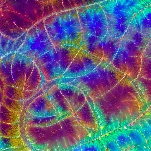 Stylized Floral Fantasy with Geometric Patterns