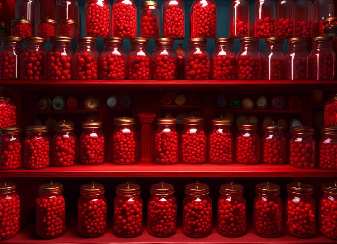 Horror Candy Shop in Hyperrealistic Style
