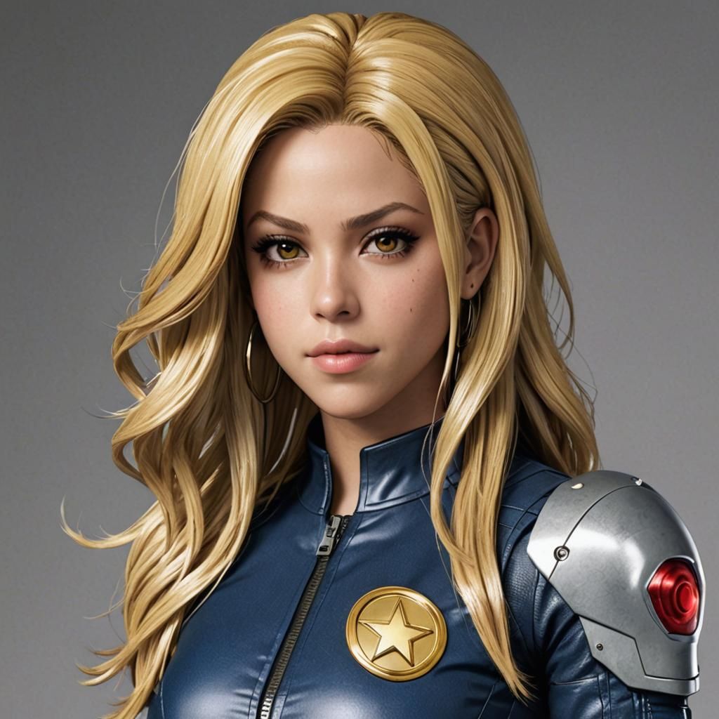 Shakira as Android 18: Digital Anime Art