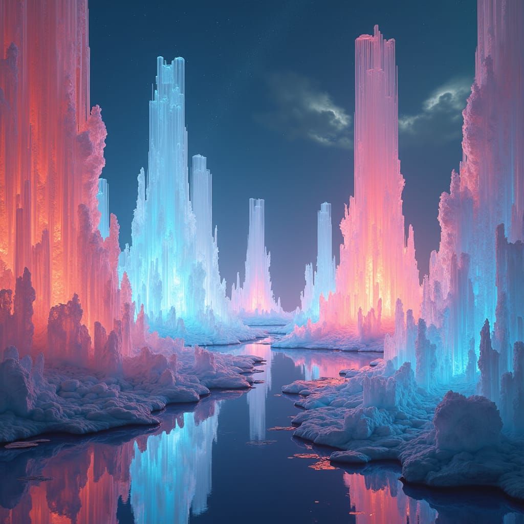 Ethereal Crystals Radiating Spectral Energy