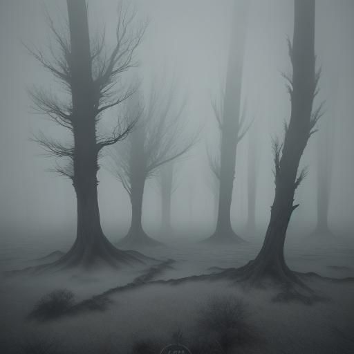 Ethereal Fog Rolls Across Desolate Landscape