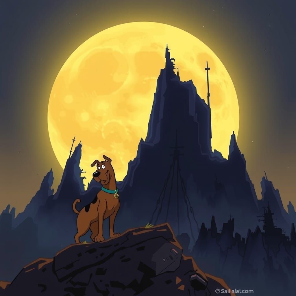 Scooby Doo Silhouette on Monster Mountain