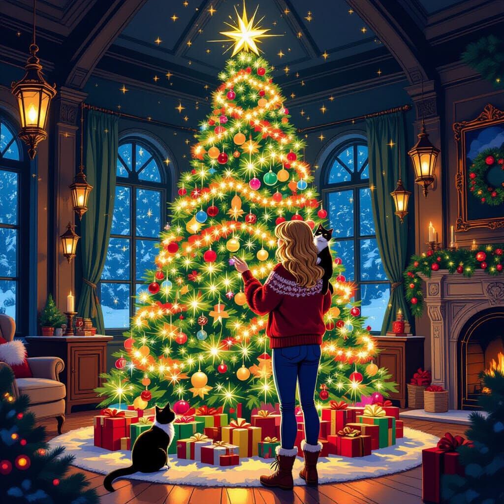 Sabrina Decorates a Magical Christmas Tree