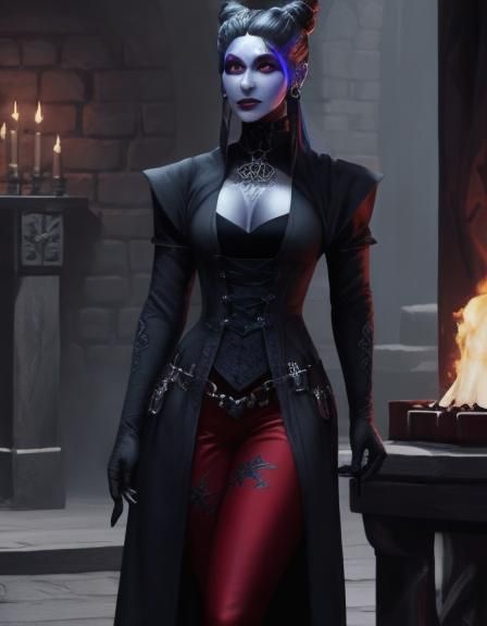 Drow Cleric of Lolth Portrait from Baldur's Gate 3