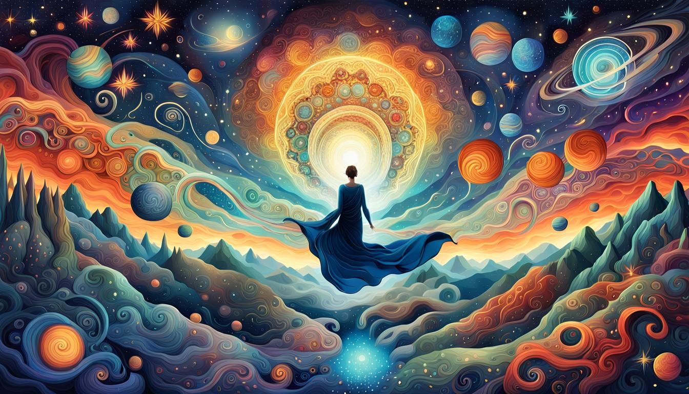 Cosmic Transformation: A Surreal Digital Art Masterpiece