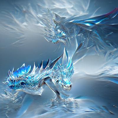 Majestic Ice Dragon in 8k Resolution