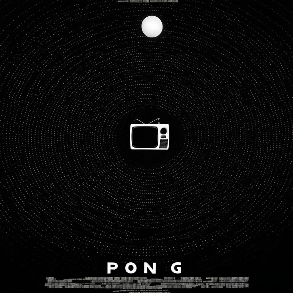 Retro Pong Movie Poster Illustration