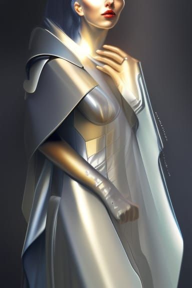 Futuristic fashion outfit