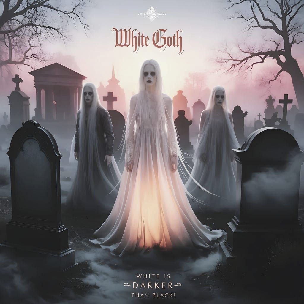 Album Cover for a Fictional Band Named 'White Goth' and Thei...