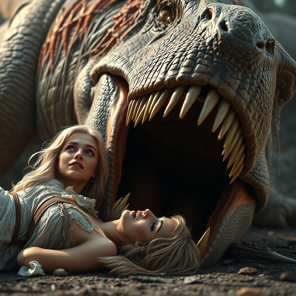 Damsel and Dinosaur: A Terrifying Encounter