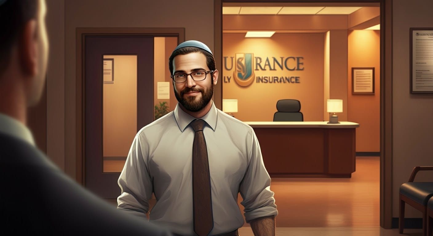 Health Insurance Representative in Digital Comic Style