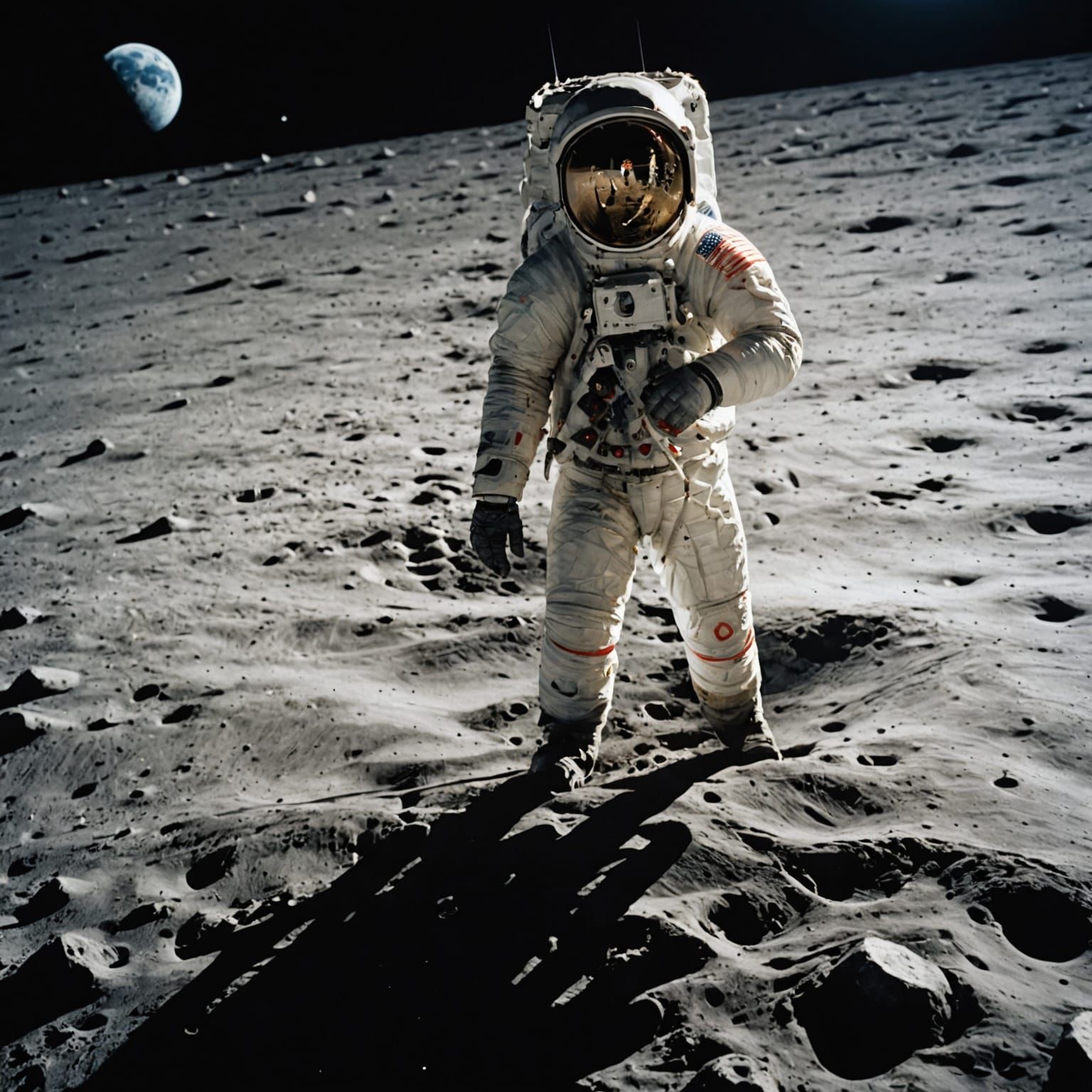 The First Footprint on the Moon: Professional Photography