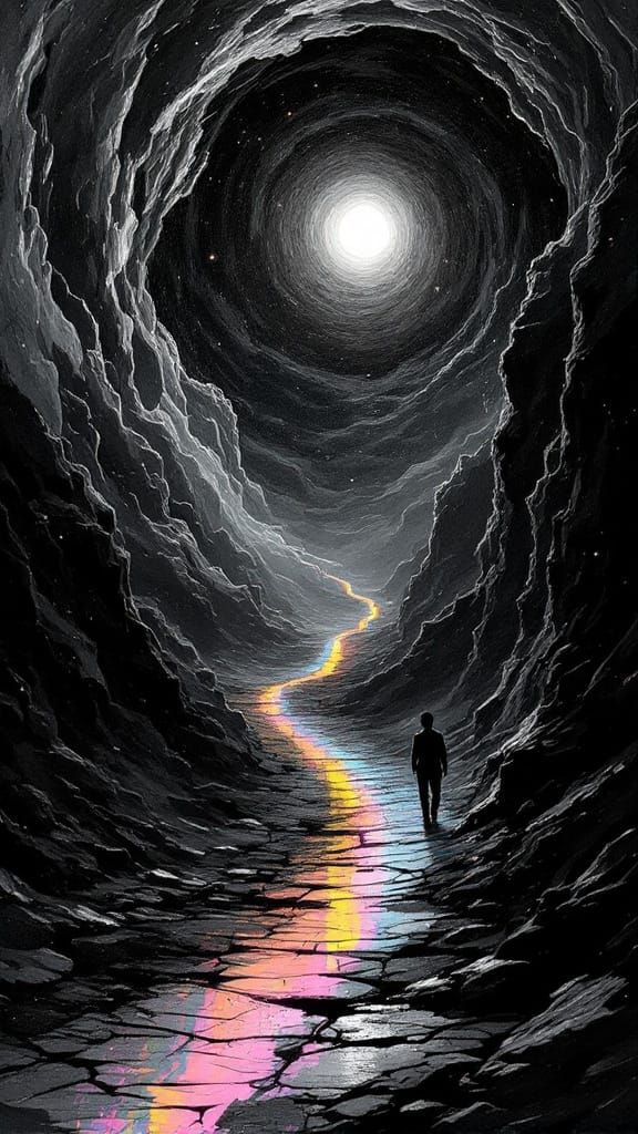 Surrealist Fragmentation in Midnight Expanse