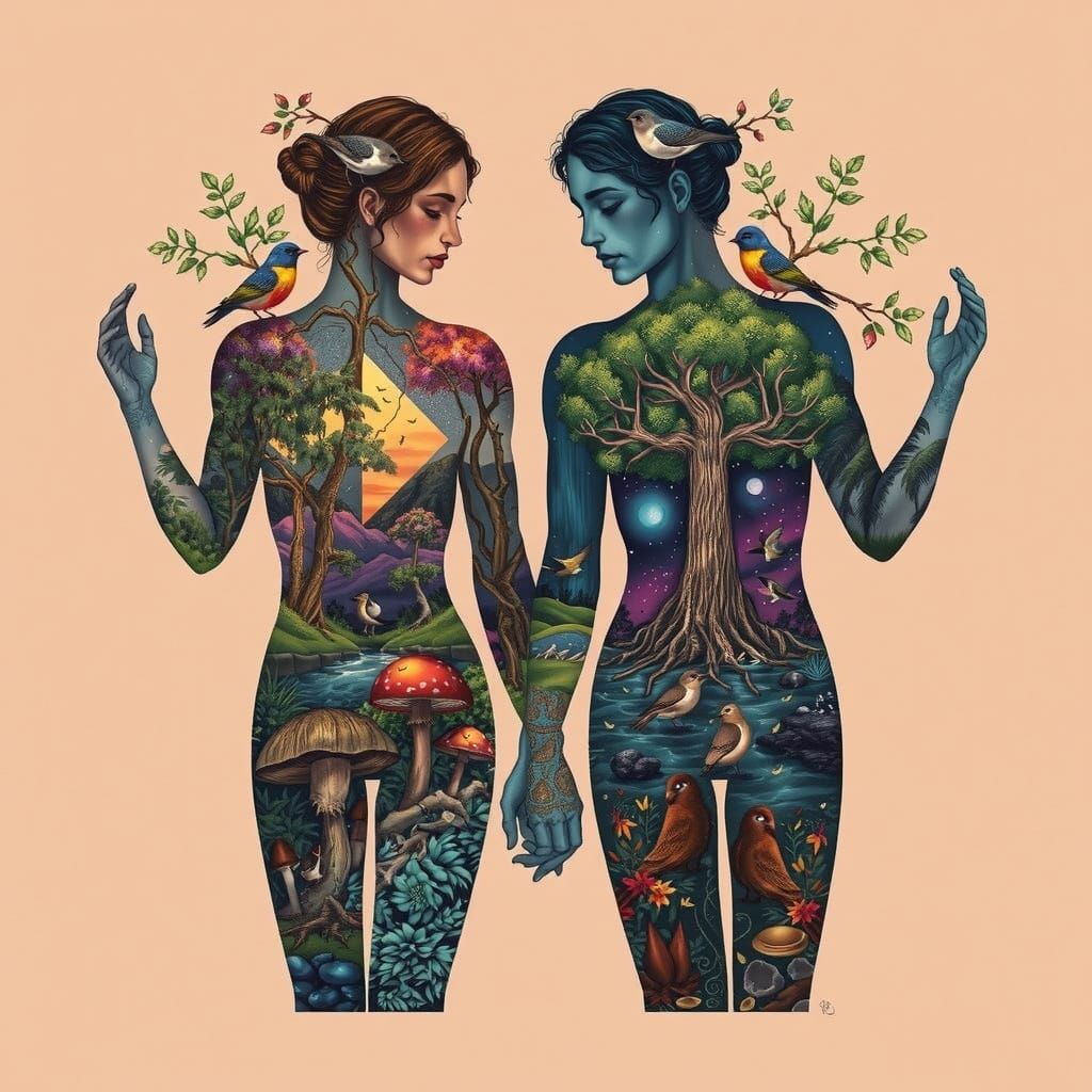 Cosmic Dance: Fantasy Plant Kingdom in Ethereal Style