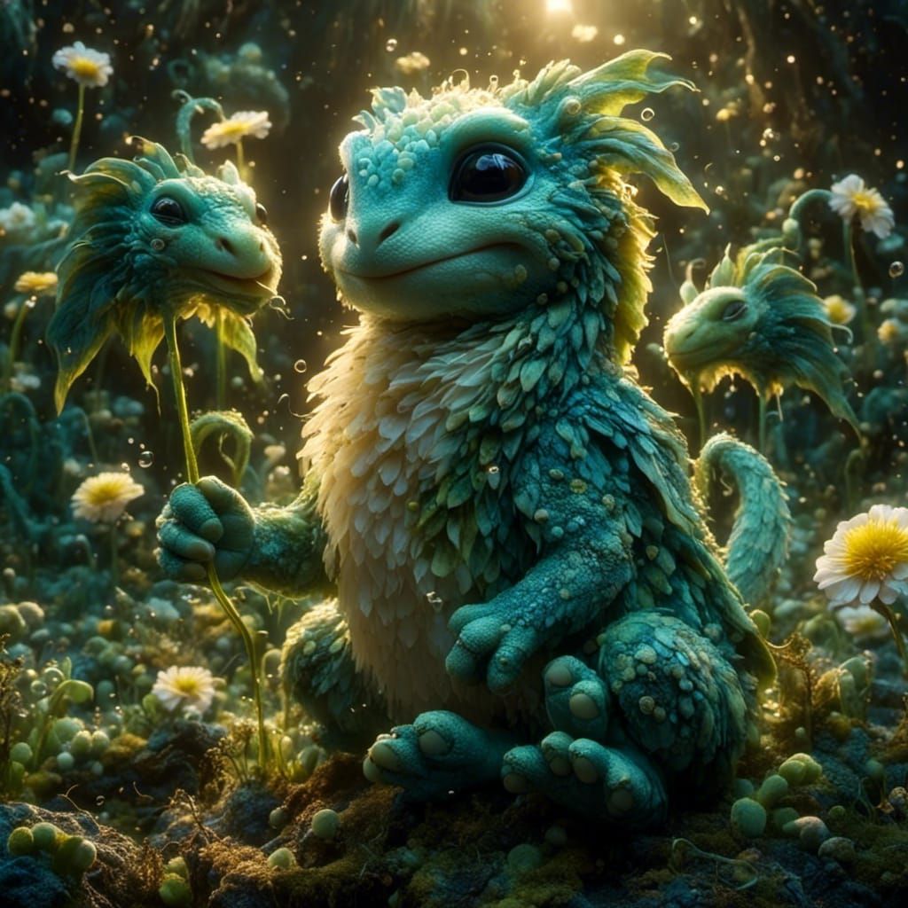 Hydra Dragon in the Night