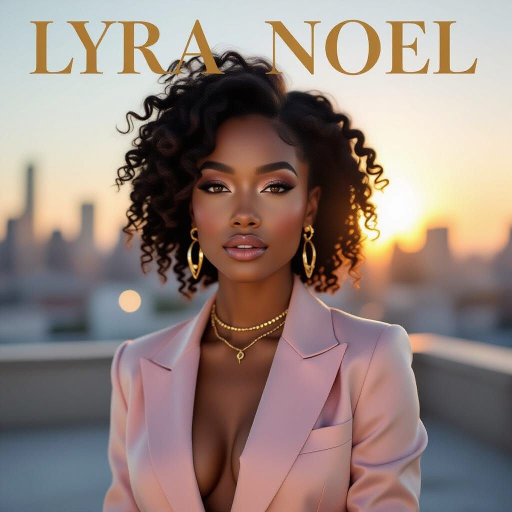 Lyra Noel: Hyper-Realistic Portrait with Golden Hour Glow