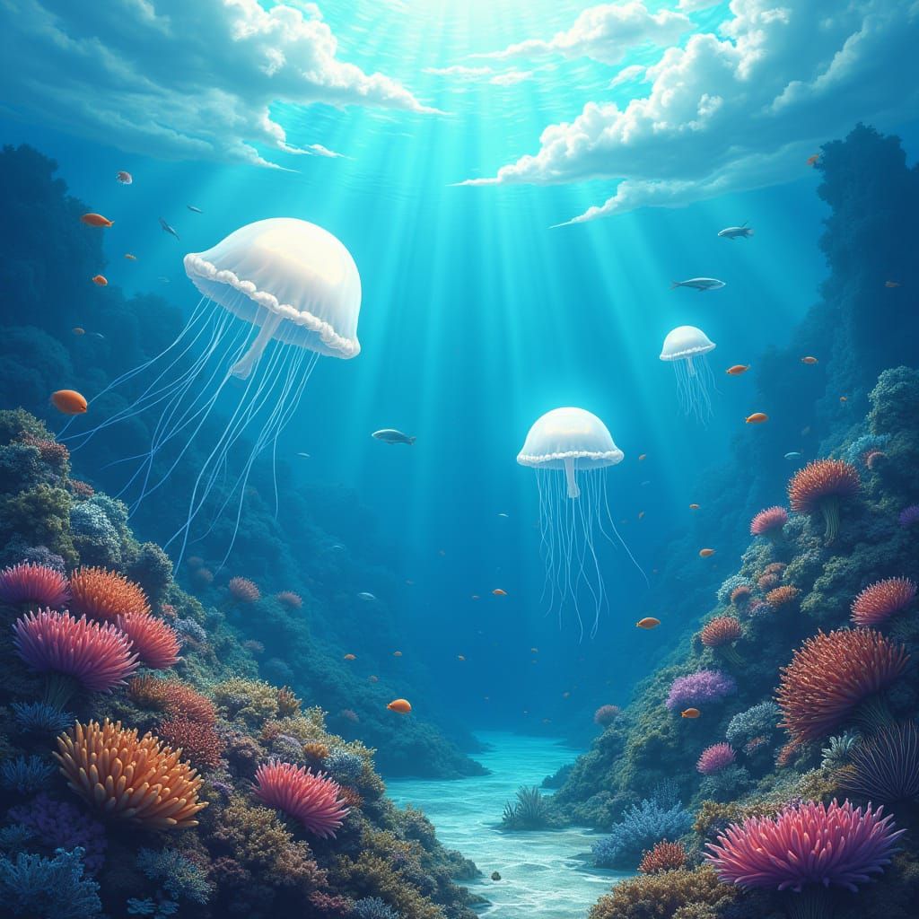 Majestic Coral Reef in Dreamy, Soft Focus