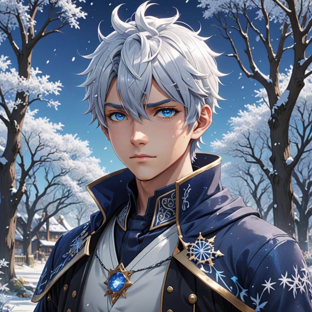 Anime-Inspired Jack Frost in Winter Wonderland