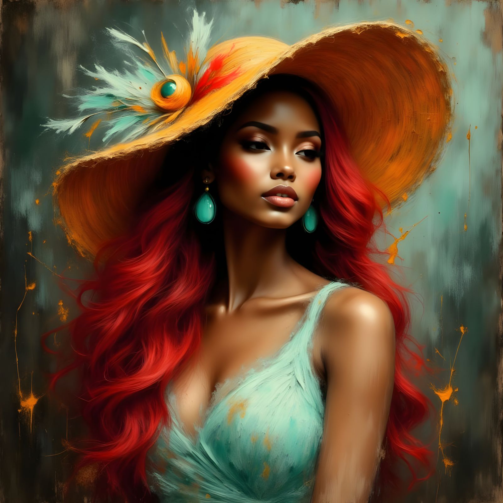 Elegant African Lady in 1960s Fashion Photography