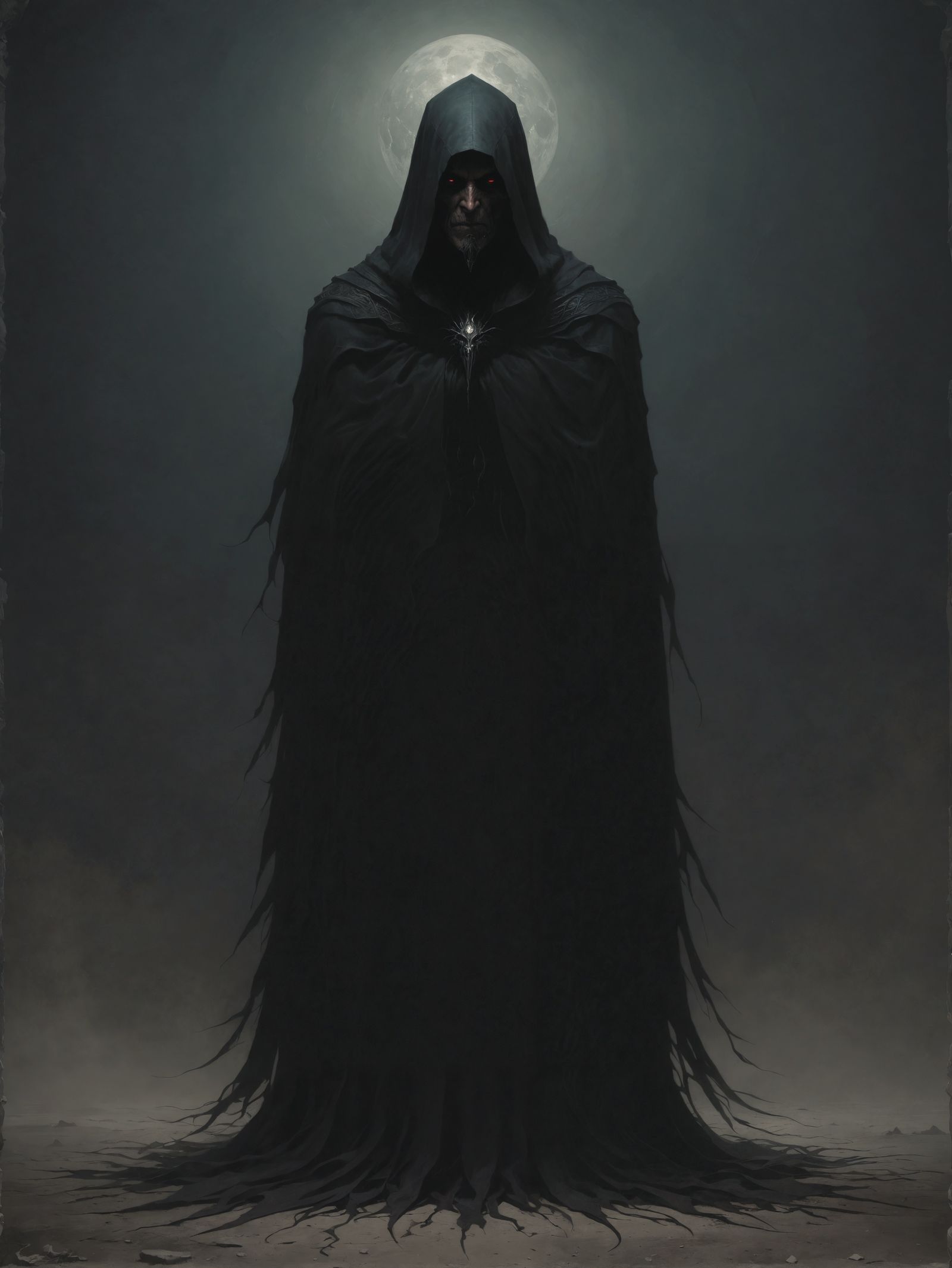 Sinister Whisperer in Charcoal Style