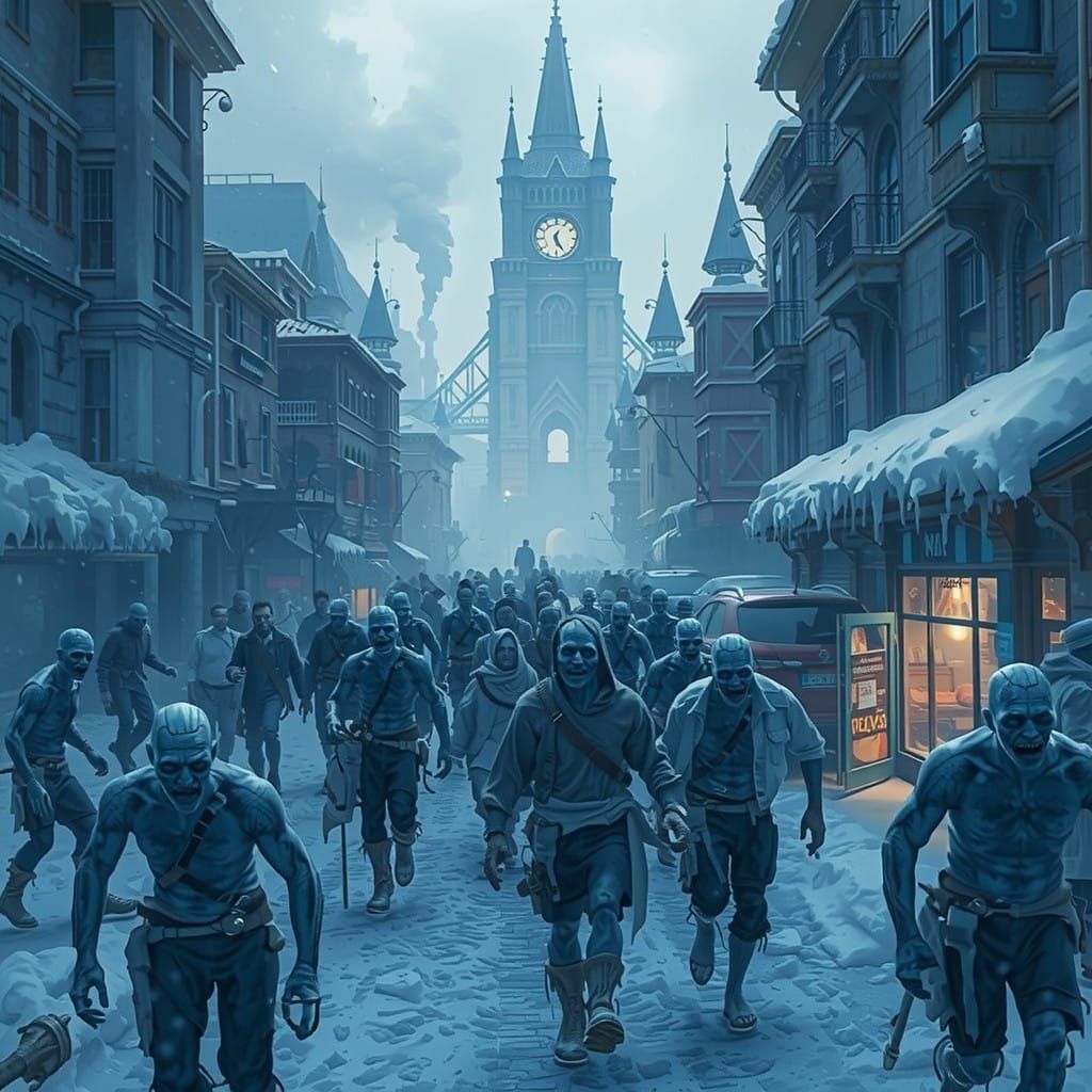 Frostbitten Metropolis in Dark Fantasy