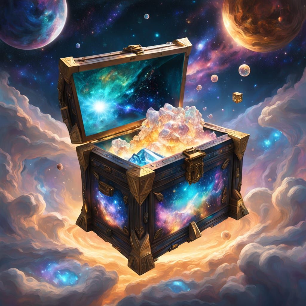 Cosmic Treasure Chest in Deep Space