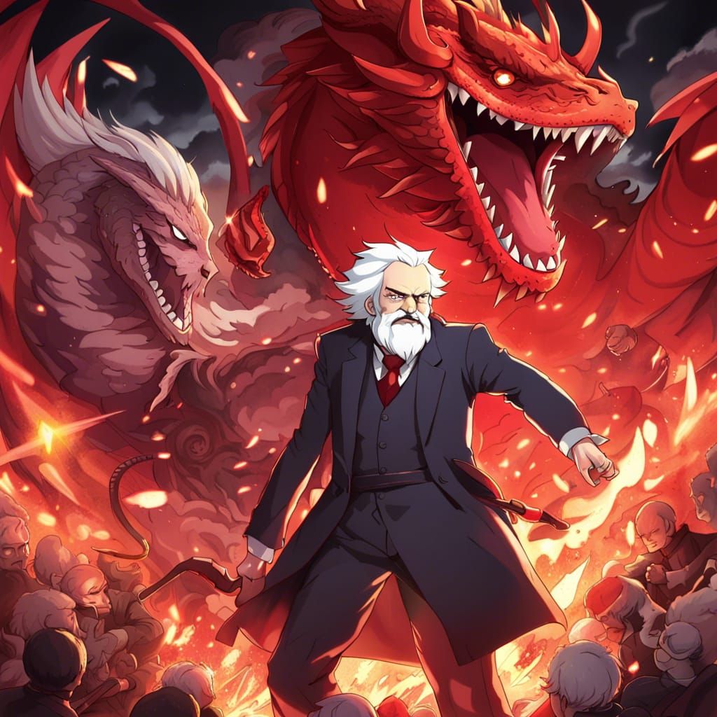 Epic Anime Battle: Marx vs Bourgeoisie Dragon