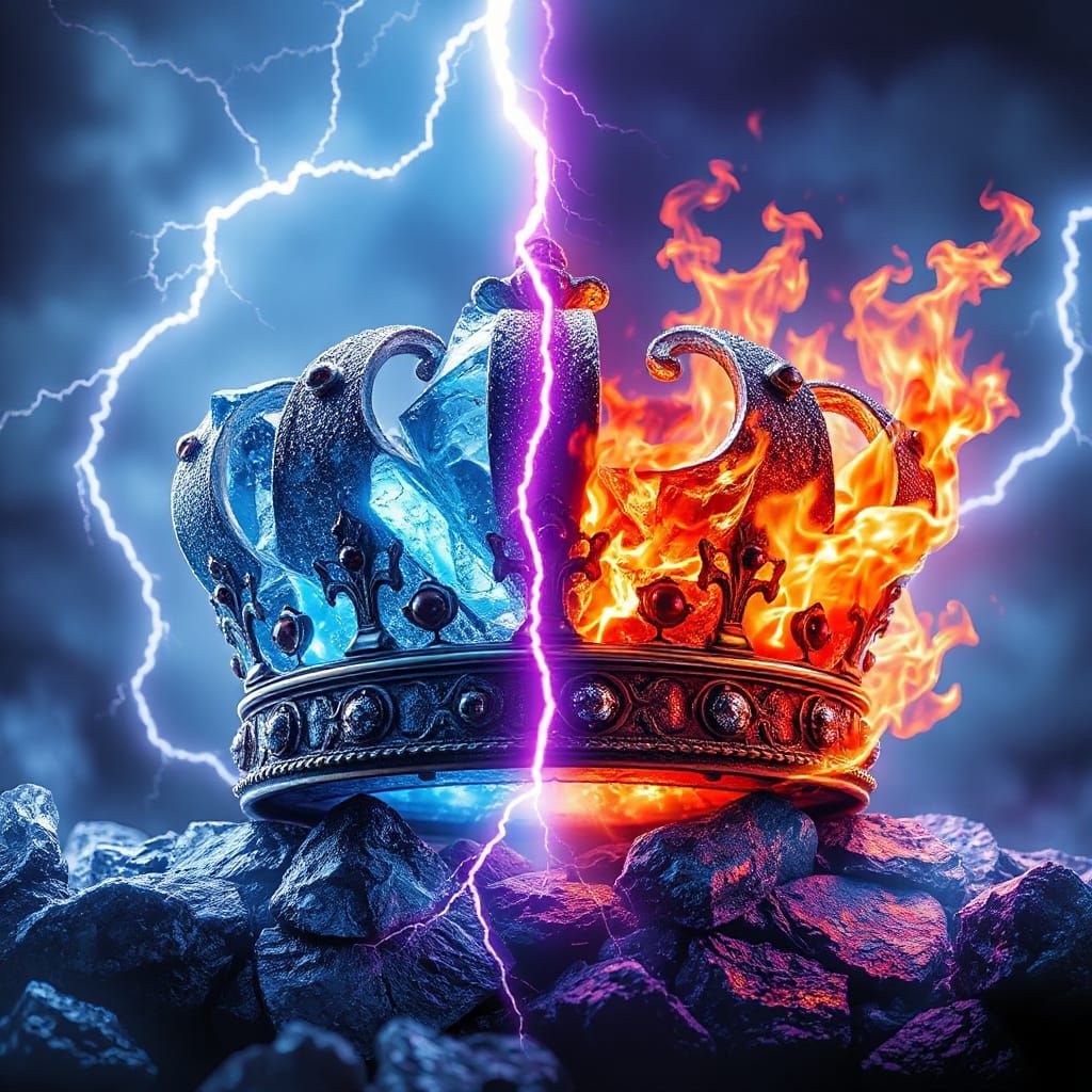 Majestic Magic Crown Split by Purple Lightning