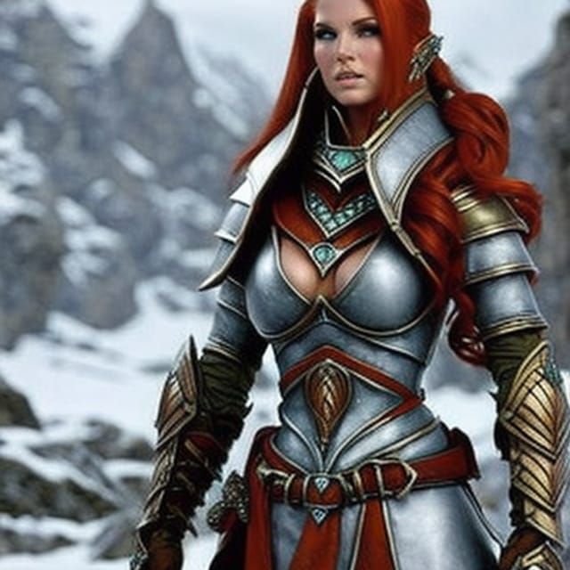 Dwarven Rogue in Snowy Landscape, Hyperdetailed Fantasy Art